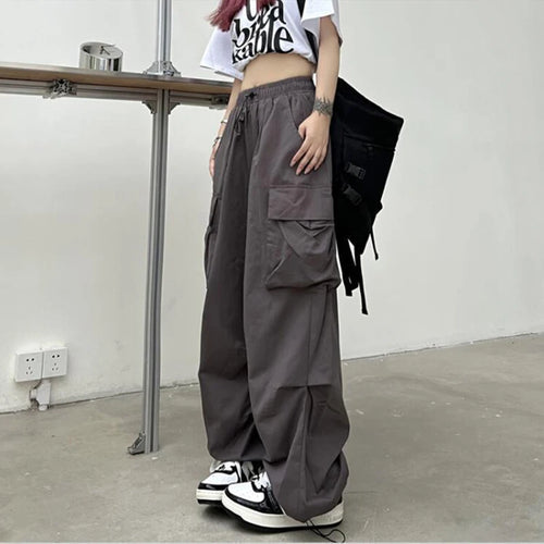Celestial Comfort Vintage Fashion High Waist Baggy Cargo Pants - Celestial Comfort Clothing