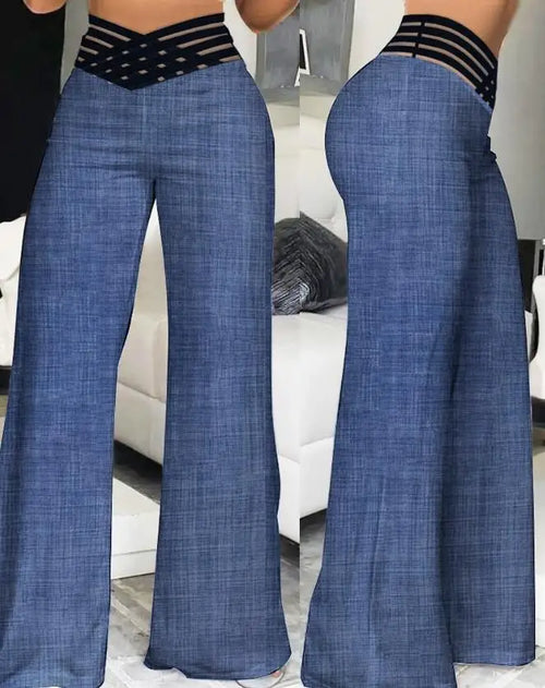 Obsidian Phoenix Wide-Leg Flared Pants
