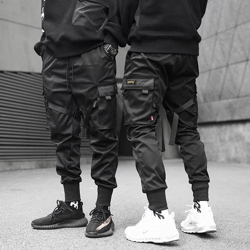 Celestial Comfort Streetwear Essentials Black Fleece Harajuku Cargo Pants - Celestial Comfort Clothing