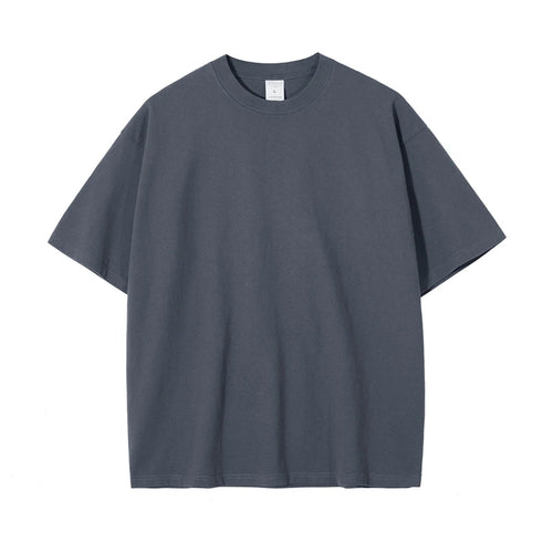 Obsidian Phoenix Luxury 310gsm Washed Heavyweight Cotton T-Shirt - Unisex Loose-Fit Solid Tee