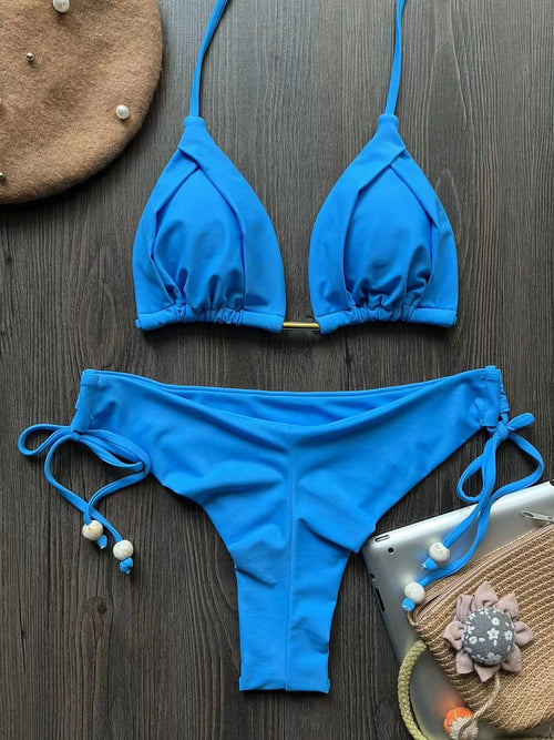 Obsidian Phoenix Women's Luxury Triangle Bikini Set