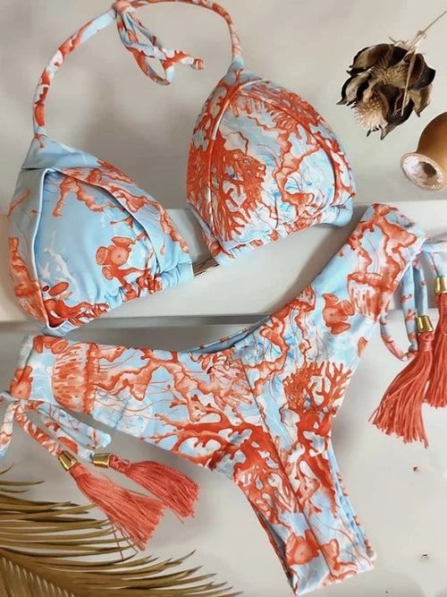 Obsidian Phoenix Women's Luxury Push-Up Brazilian Bikini Set