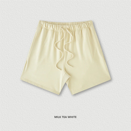 Obsidian Phoenix Kids' Luxury Heavyweight Cotton Shorts - 425gsm Loose-Fit Knee-Length Solid Shorts