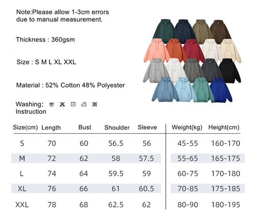 Obsidian Phoenix Unisex Luxury Fleece Hoodie - 360gsm High Street Loose-Fit Solid Thick Hooded Sweatshirt