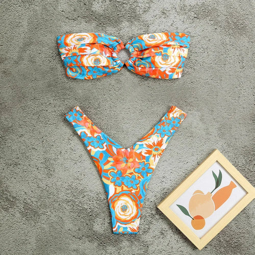 Obsidian Phoenix Women's Luxury Floral Print Bikini Set