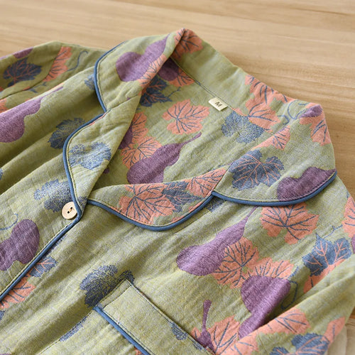 Celestial Comfort Women’s 100% Cotton Vintage Pajama Set - Celestial Comfort Clothing