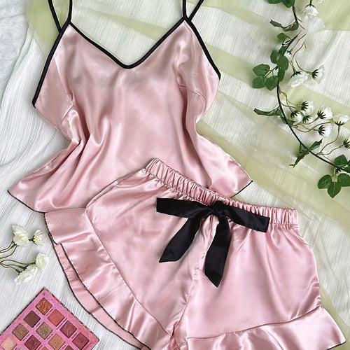 Obsidian Phoenix Women's Luxury Satin Pajama Set