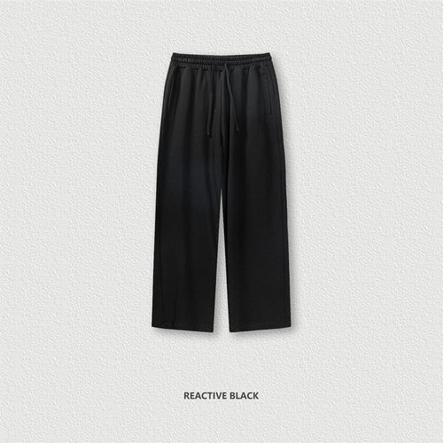 Obsidian Phoenix Unisex Luxury 100% Cotton Pants - 380gsm Oversized Straight-Leg Loose Trousers