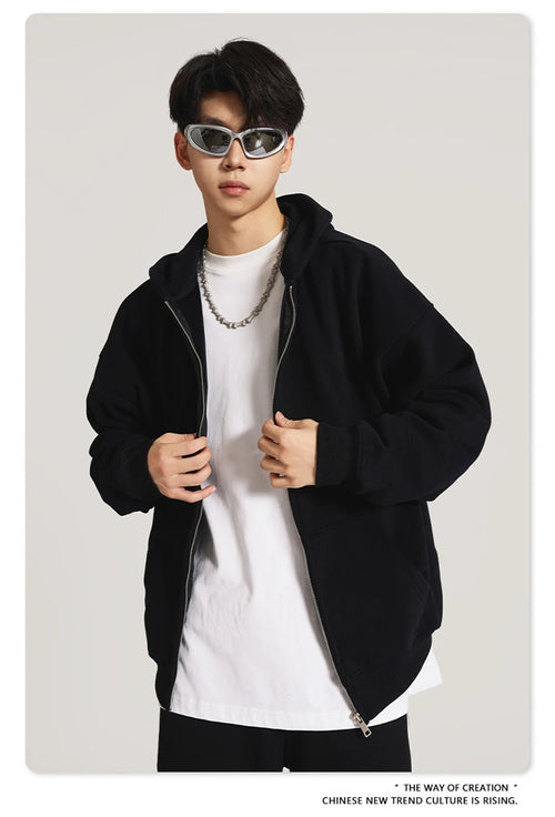 Obsidian Phoenix Luxury 420gsm Winter Heavyweight Zipper Fleece Hoodie