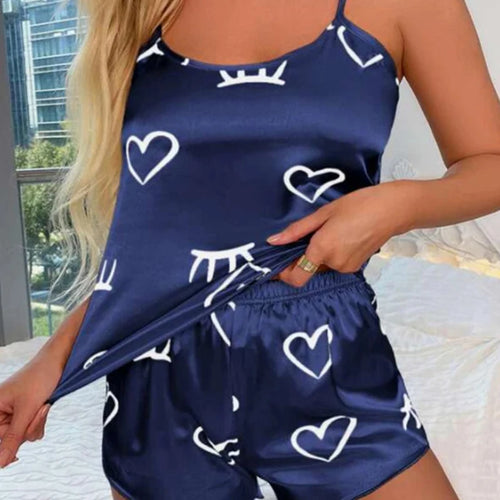 Celestial Comfort Women’s Ice Silk Pajama Set - Celestial Comfort Clothing