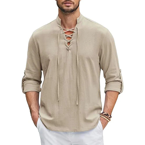 Obsidian Phoenix Men's Luxury Cotton Linen Renaissance Shirt