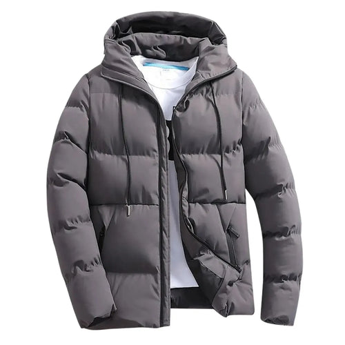 Obsidian Phoenix Men's Luxury Hooded Puffer Jacket