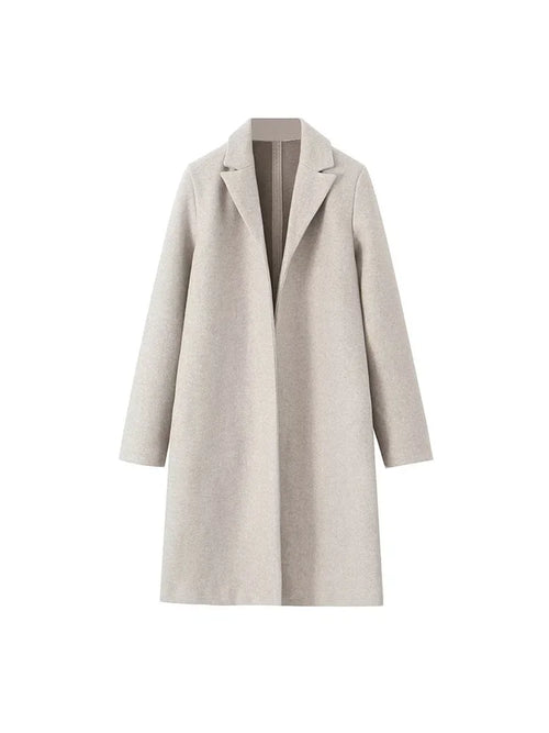 Obsidian Phoenix Women's Luxury Solid Open-Stitch Long Trench Coat