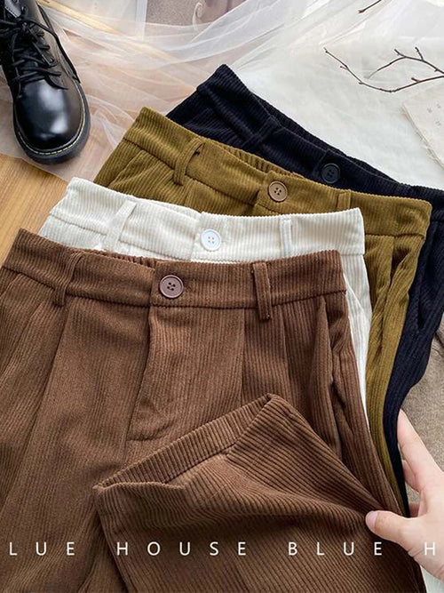 Celestial Comfort Vintage Corduroy Wide-Leg Pants - Celestial Comfort Clothing
