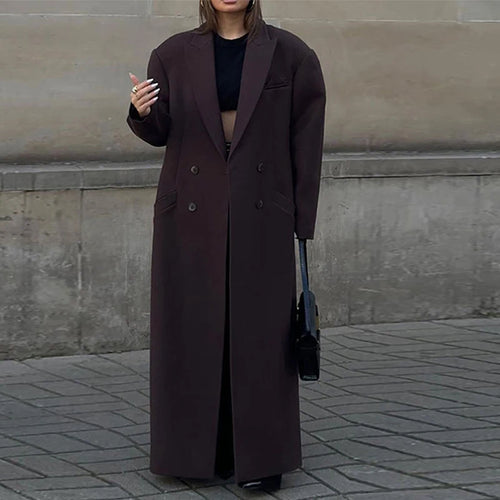 Obsidian Phoenix Women's Luxury Double-Breasted Overcoat