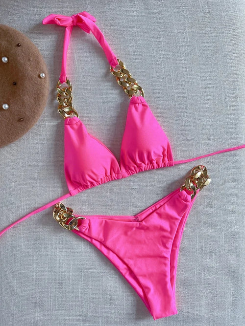 Obsidian Phoenix Women's Luxury Triangle Bikini Set