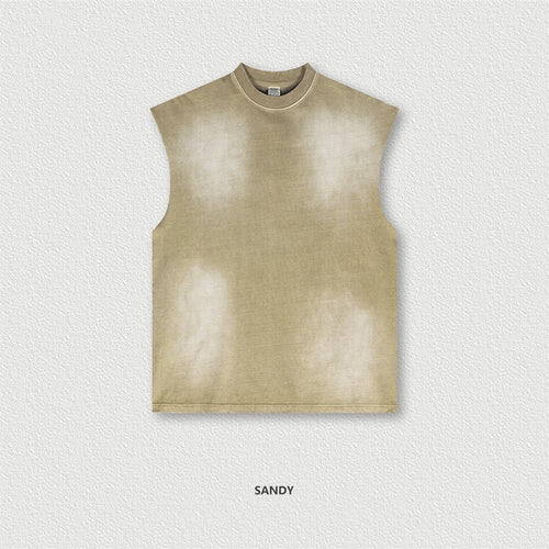 Obsidian Phoenix Unisex Luxury Monkey Washed Cotton Tank Top - 310gsm Oversized Sleeveless Tee Vest