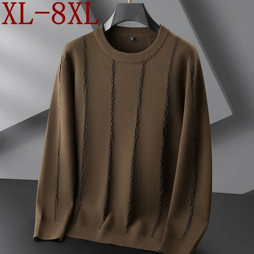 Obsidian Phoenix Luxury Cashmere Sweater - High-End Soft Warm Loose-Fit Men’s Pullover in Sizes Up to 8XL