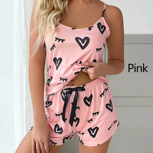 Celestial Comfort Women’s 2-Piece Pajama Set - Love Print - Celestial Comfort Clothing