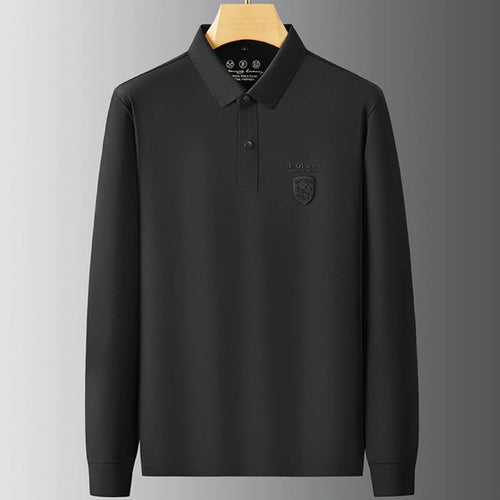 Obsidian Phoenix Luxury Oversized Polo Shirt - High-End Loose-Fit Men’s Comfortable Shirt in Sizes Up to 8XL