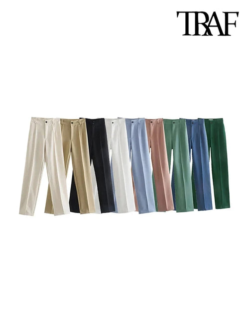 Obsidian Phoenix Women's Luxury High-Waist Straight Pants