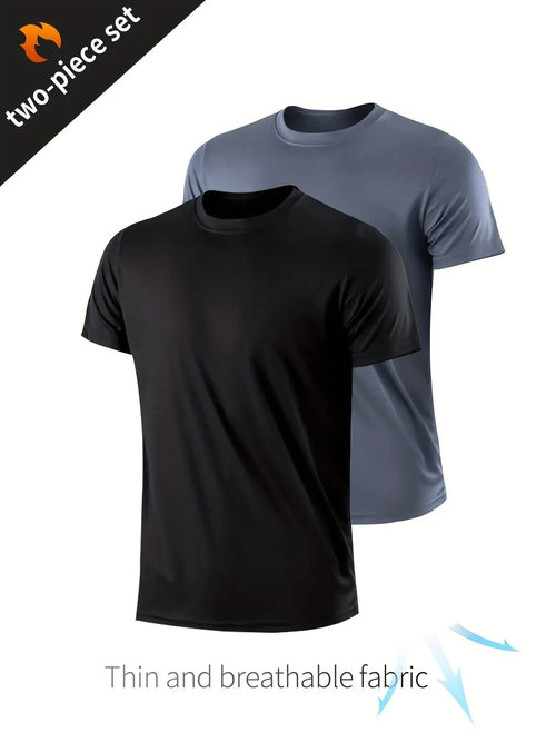 Celestial Comfort Men's 2-Pack Compression Sports T-Shirt – Lightweight & Breathable - Celestial Comfort Clothing