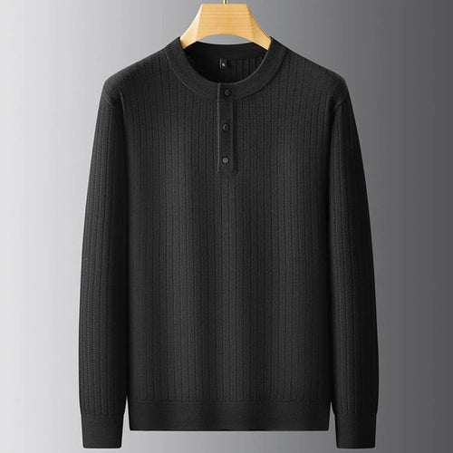 Obsidian Phoenix Luxury Casual Sweater - High-Quality Thick Warm Men’s Pullover in Sizes Up to 8XL