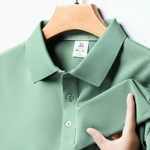 Obsidian Phoenix Luxe Men’s Solid Polo – Classic Short-Sleeved Elegance