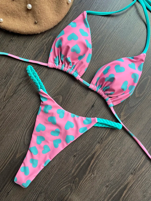 Obsidian Phoenix Women's Luxury High-Waist Zebra Print Bikini Set