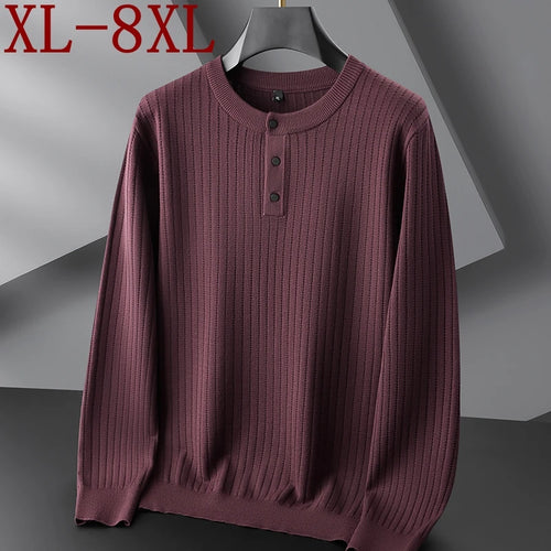 Obsidian Phoenix Luxury Casual Sweater - High-Quality Thick Warm Men’s Pullover in Sizes Up to 8XL