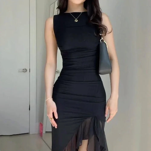 Obsidian Phoenix Women's Luxury Backless Maxi Dress