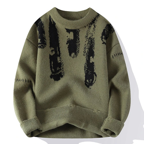 Obsidian Phoenix Luxury Ripped Sweater - High-End Soft Comfortable Men’s Christmas Jumper