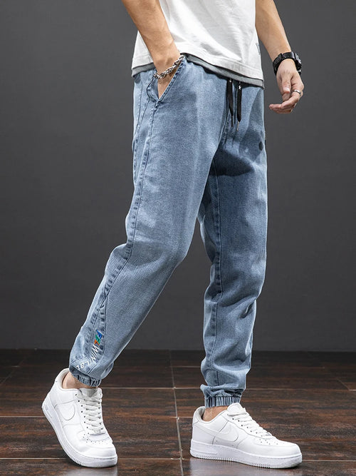 Celestial Comfort Harem Denim Jogger Cargo Pants - Celestial Comfort Clothing