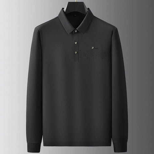 Obsidian Phoenix Luxury Oversized Polo Shirt - High-End Soft Comfortable Men’s Shirt in Sizes Up to 8XL