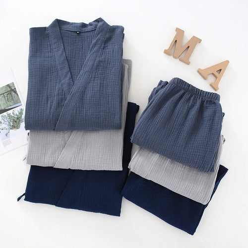 Celestial Comfort Cotton Kimono Pajama Set - Celestial Comfort Clothing