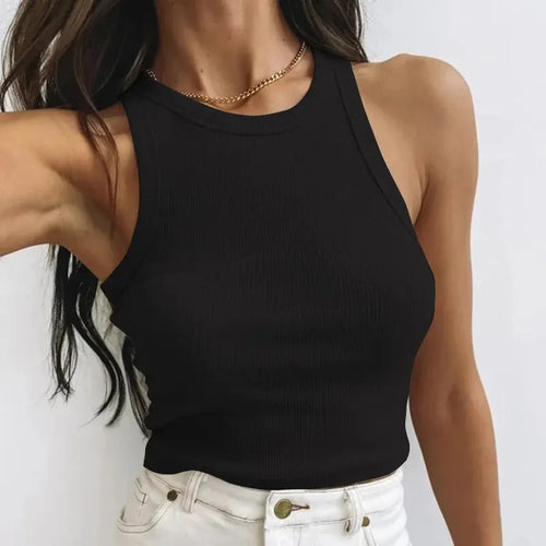 Celestial Comfort Off-Shoulder Ribbed Tank Top - Celestial Comfort Clothing