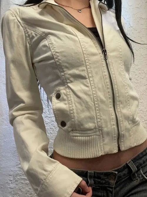 Obsidian Phoenix Women's Luxury Cropped Vintage Jacket