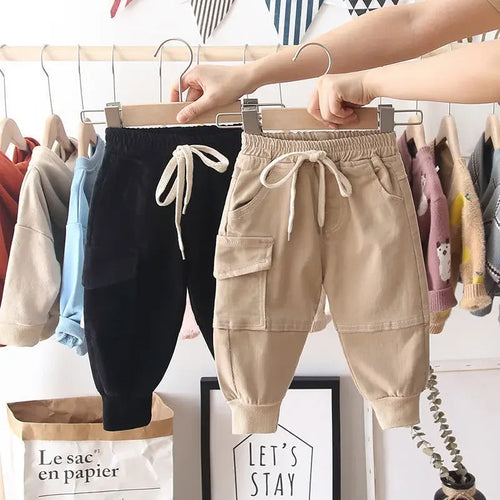 Celestial Comfort New Cotton Enfant Garcon Cargo Pants - Celestial Comfort Clothing