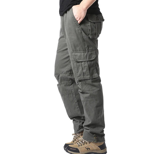 Celestial Comfort Pure Cotton Men’s Loose Fit Tactical Cargo Pants - Celestial Comfort Clothing