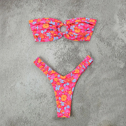 Obsidian Phoenix Women's Luxury Floral Print Bikini Set