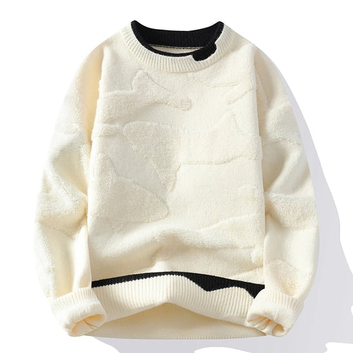 Obsidian Phoenix Luxury Cashmere Christmas Sweater - High-End Thick Warm Korean Harajuku Men’s Jumper