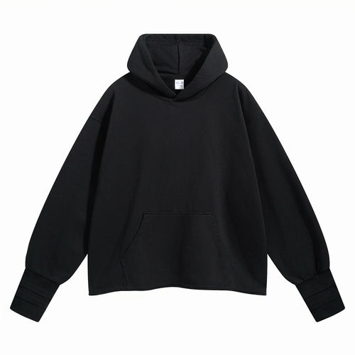 Obsidian Phoenix Unisex Luxury Heavyweight Hoodie - 450gsm Loose-Fit Ninja Sleeve 100% Cotton Hooded Pullover