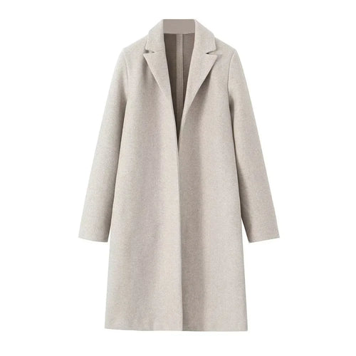 Obsidian Phoenix Women's Luxury Solid Open-Stitch Long Trench Coat