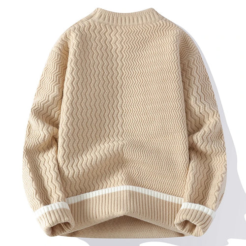 Obsidian Phoenix Luxury Casual Knit Sweater - High-Quality Long Sleeve Slim Fit Pullover for Men
