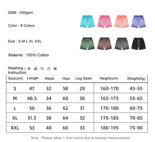 Obsidian Phoenix Unisex Luxury Batik Washed Shorts - 430gsm Heavyweight Loose-Fit 100% Cotton Pants