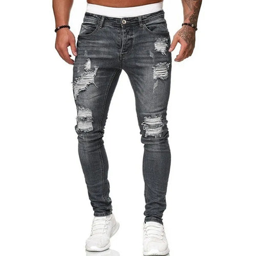 Obsidian Phoenix Men's Ripped Skinny Jeans