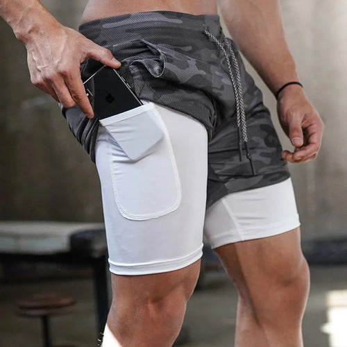 Celestial Comfort Men’s 2-in-1 Gym Sports Shorts – Built-in Compression Liner for Ultimate Performance - Celestial Comfort Clothing