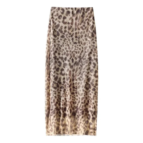 Celestial Comfort Leopard Print Tulle Midi Skirt - Celestial Comfort Clothing