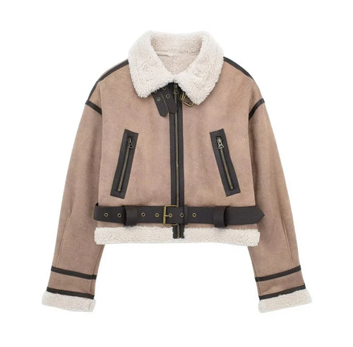 Obsidian Phoenix Women's Luxury Sheepskin Bomber Jacket