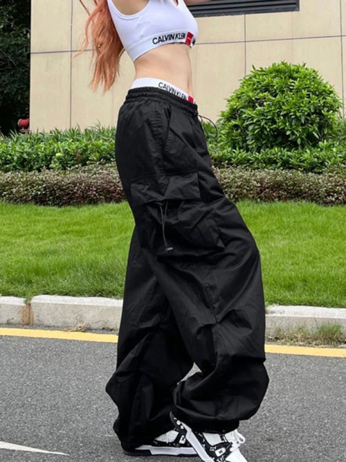 Celestial Comfort Harajuku Wide Leg Baggy Cargo Pants - Celestial Comfort Clothing